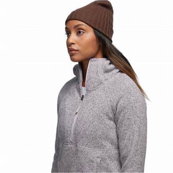 The North Face | Sweaters | The North Face Womens Crescent Fleece Half Zip  Hooded Grey Pullover Size Sp | Poshmark
